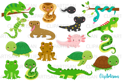 Reptiles and Amphibians Clip Art