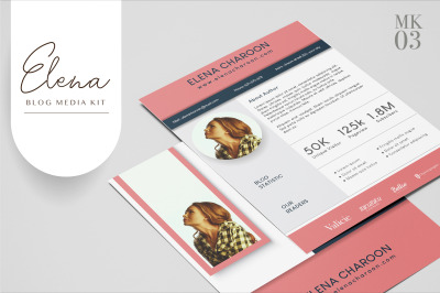 Blog Media Kit Template - 3 Page