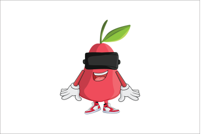 Rose Apple VR Fruit Cartoon Character Design