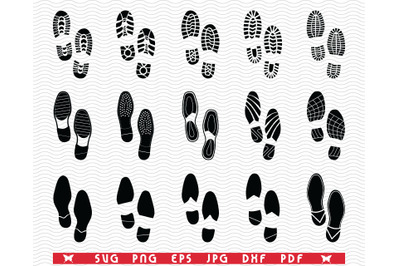 SVG Prints of Shoes, Black silhouette digital clipart