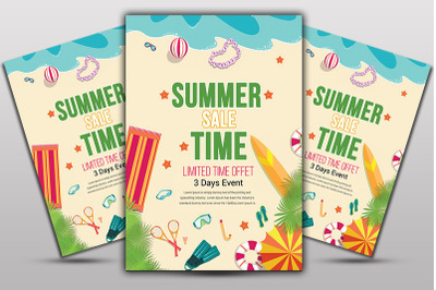 Elegant Summer Sale Flyer&nbsp;Template