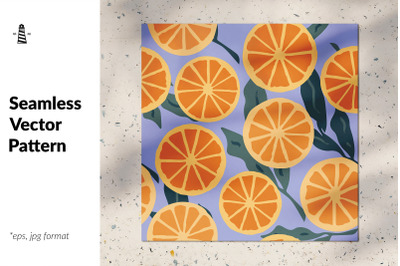 Orange slice seamless pattern