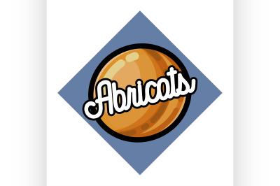 Color vintage fruits emblem