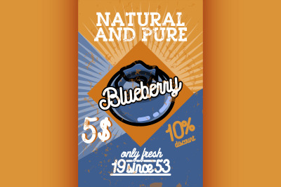 Color vintage fruits banner