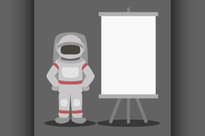 Cosmonaut isolated vector illustration