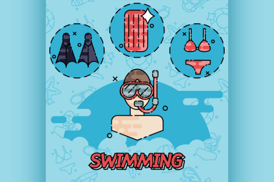 Swimming flat concept