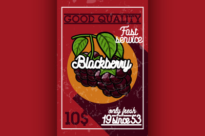 Color vintage fruit banner