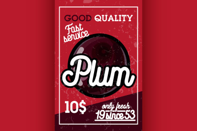 Color vintage fruit banner