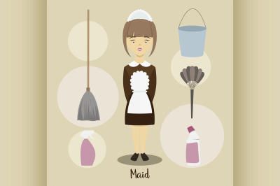 Young beautiful maid