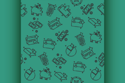 Bank icons pattern