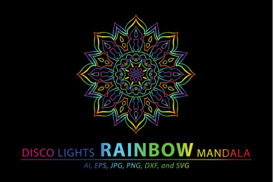 Mandala Rainbow Leaf Concept