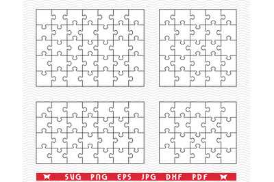 SVG&nbsp; Puzzles, Separate Piece, Digital clipart