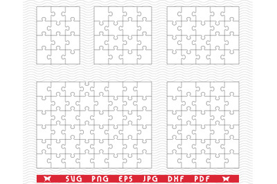 SVG&nbsp; Puzzles, Separate Piece, Digital clipart