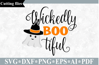 Wickedly BOOtiful SVG, Halloween cut file