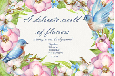 Delicate world of flowers