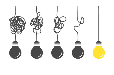 From complex to simple. Simplification streamlining process, complex c