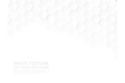 White hexagons. Technologic hexagonal pattern&2C; geometric honeycomb gra