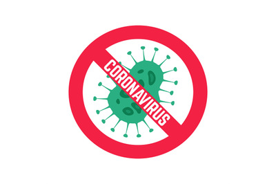 Stop Coronavirus. COVID-19 virus infection control, vector isolated sa