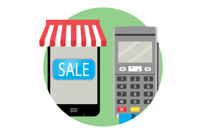 Online payment and purchase icon app