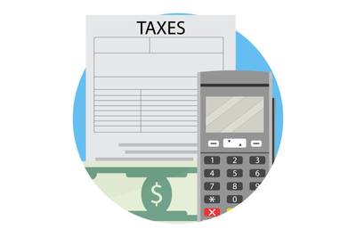 Payment of financial taxes icon