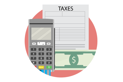 Taxation icon app flat