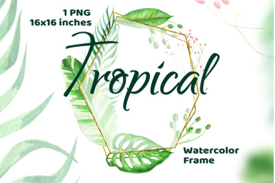 Exotic Leaf ClipArt Tropical Frame