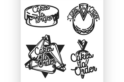 Color vintage cakes to order emblems