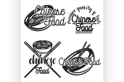 Vintage chinese food emblems