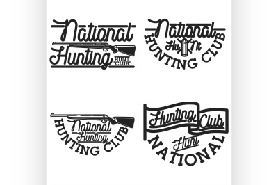 Vintage hunting club emblems