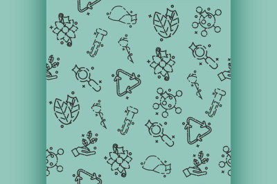 Biology concept icons pattern