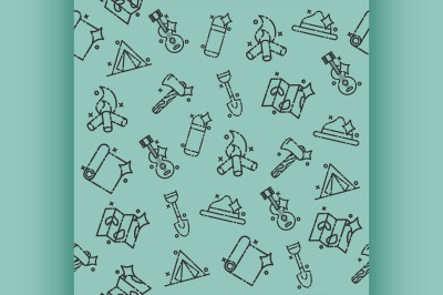 Boy scouts concept icons pattern