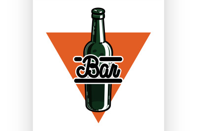 Color vintage bar emblem