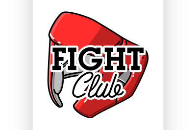 Color vintage fight club emblem