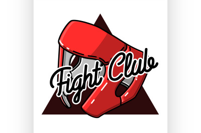 Color vintage fight club emblem