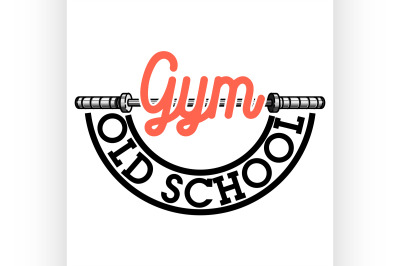 Color vintage gym emblem
