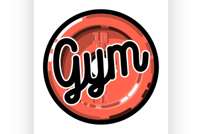 Color vintage gym emblem