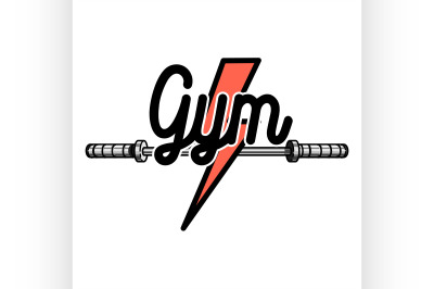 Color vintage gym emblem