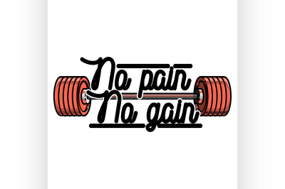 Color vintage gym emblem