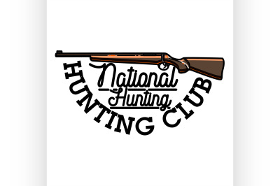 Color vintage hunting club emblem