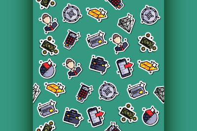 Bank icons pattern