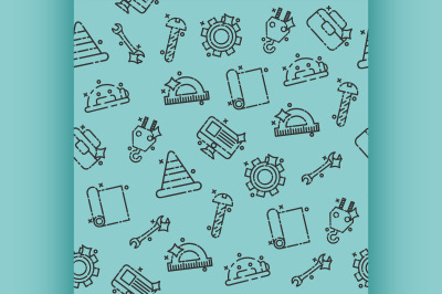 Engineering flat concept icons pattern