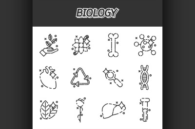 Biology concept icons