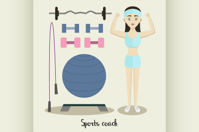 Coach sport with standing position.