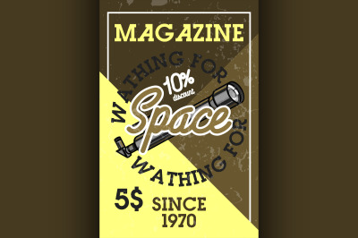 Color vintage space banner