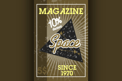 Color vintage space banner