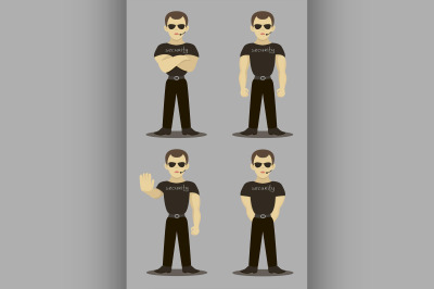 Set of security men