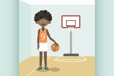 Black Boy Holding Basketball