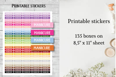 Nail Appointment Sticker&2C; Manicure sticker clipart