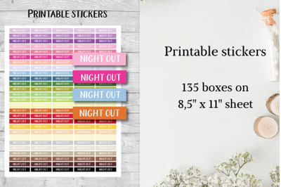 Night out sticker&2C; Date planner&2C; Night out tracker&2C; Relax planner