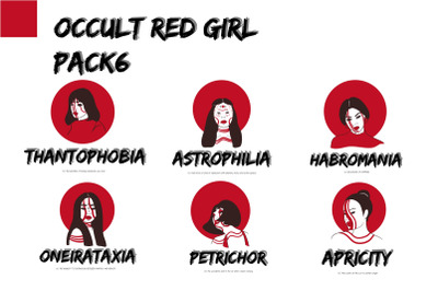 6 Pack Of Occult Red Girl